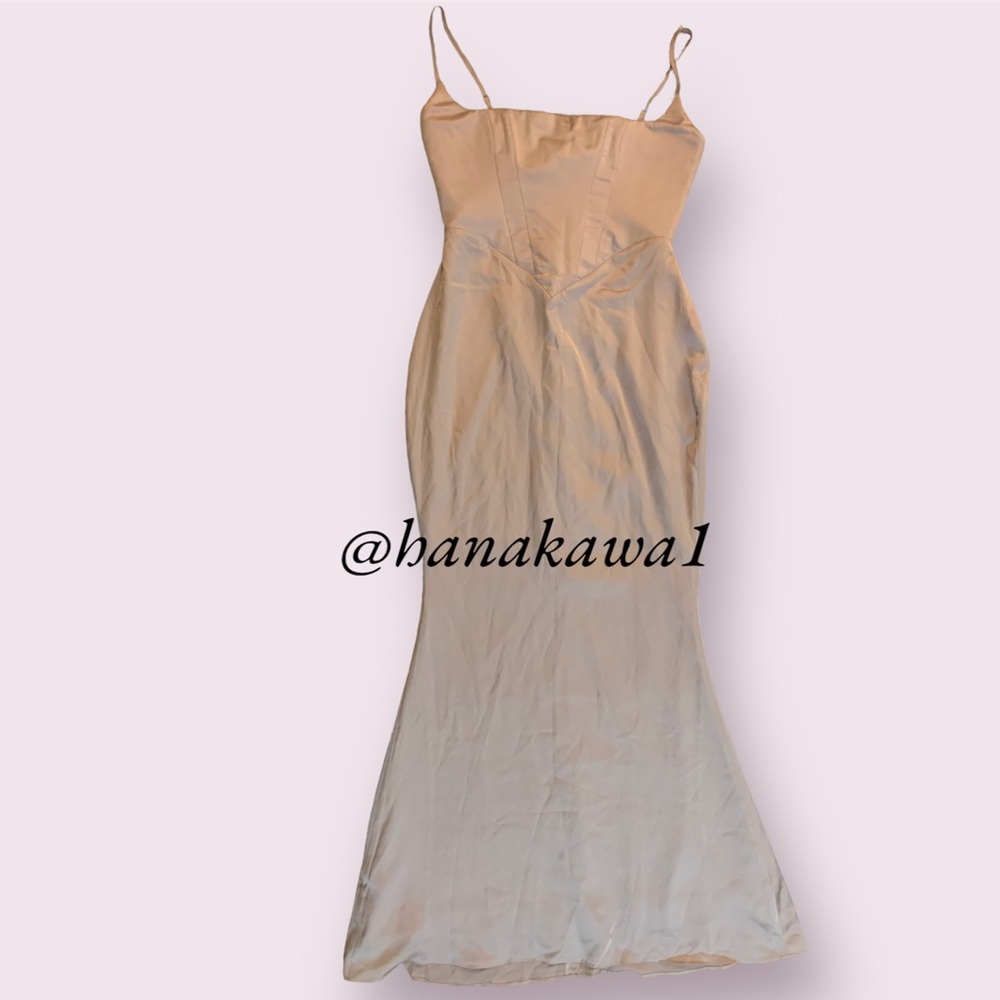HOUSE OF CB 'Olivette' Crystal Satin Corset Maxi Dress - Picture 12 of 17